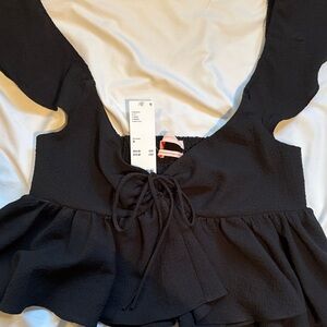 Elegant Black Flowy Top